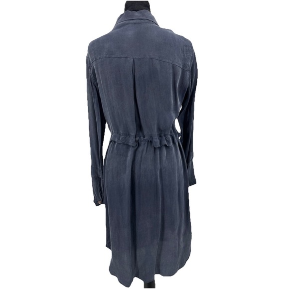 Feral Childe Y2K Cupro Eco Friendly Minimalist Dress‎ sz S Blue Button Up - Picture 3 of 10